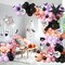 Halloween Latex Balloon Garland Arch Kit with 3D Bat (Black Pink Purple)